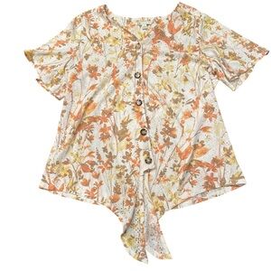 Cato Floral Button-Down Blouse